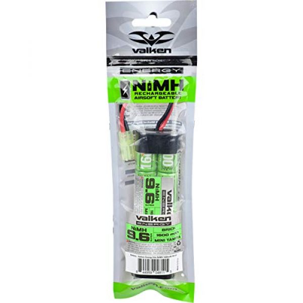 Valken 5 Valken Airsoft Battery - NiMH 9.6v 1600mAh Mini Brick Style