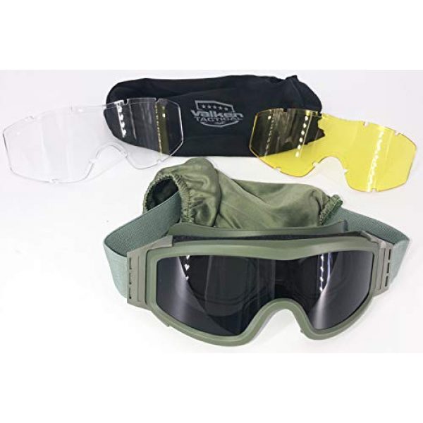 Valken  3 Valken Airsoft Tango Goggles, with 3 Lenses