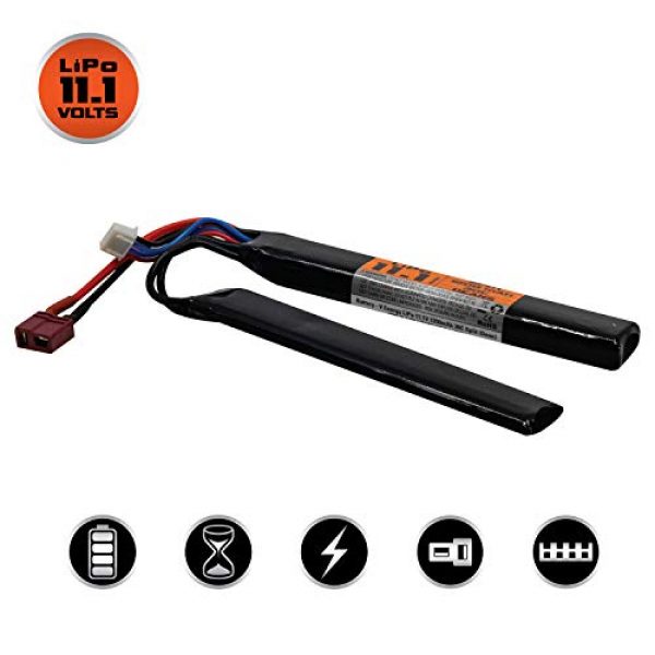 Valken 1 Valken Airsoft Battery - LiP0 11.1v 1200mAh 30c Split Style(Dean)