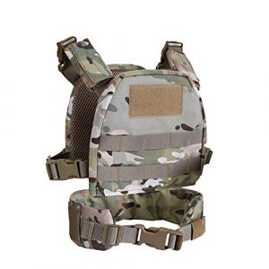 Armiya Airsoft Tactical Vest 1 Armiya Tactical Kids Chest Rig Molle Military Mini Protective Gear Children Vest Suit with Patrol Belt and Adjustable Straps