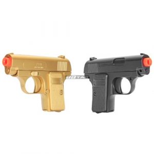 BBTac Airsoft Pistol 1 bbtac gold and black dual 618 airsoft sub-compact pocket pistols 110 fps spring concealable gun with storage case(Airsoft Gun)