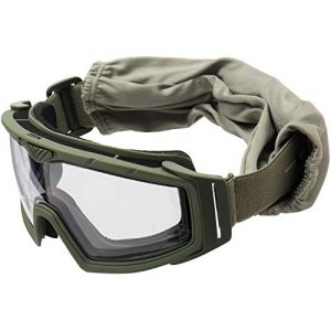 Lancer Tactical  1 Lancer Tactical Rage Protective Dual Pane Eye Protection Safety Lens Green Airsoft Goggles Ventilated w/Anti-Scratch Shield Fully Adjustable Smoke Yellow Clear