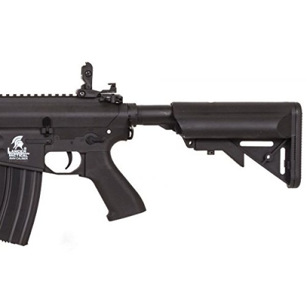 Lancer Tactical Airsoft Rifle 5 Lancer Tactical LT-12B-G2 Gen 2 RIS M4 Carbine AEG Airsoft Rifle (Black)