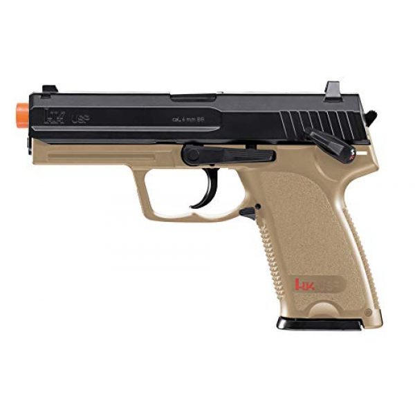 Elite Force Airsoft Pistol 1 Elite Force HK Heckler & Koch USP 6mm BB Pistol Airsoft Gun, Standard Action, Dark Earth Brown