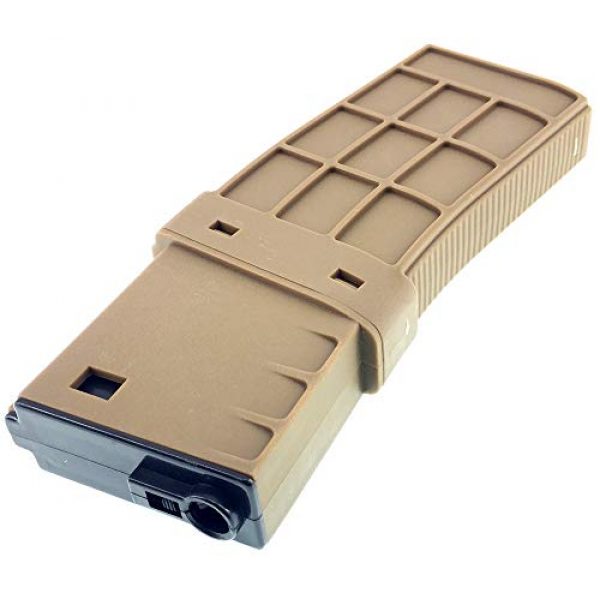 SportPro Airsoft Gun Magazine 5 SportPro CYMA 220 Round Polymer Thermold Waffle Medium Capacity Magazine for AEG M4 M16 Airsoft - Tan