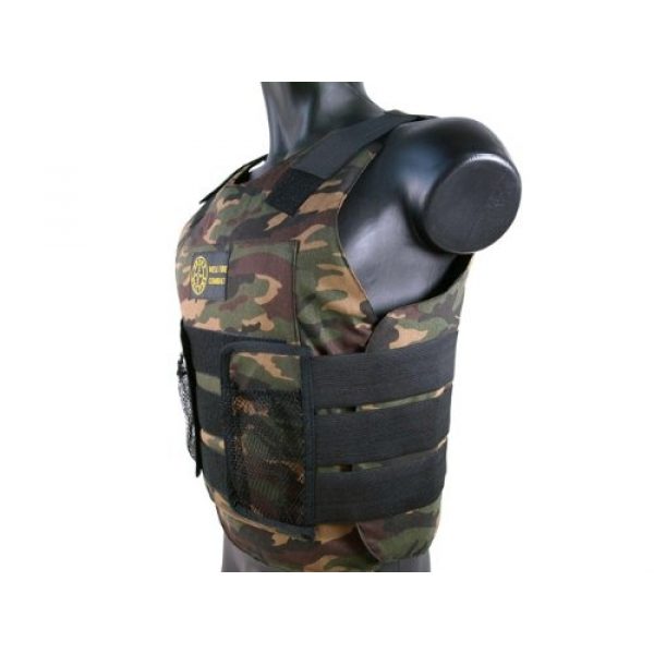 BBTac Airsoft Tactical Vest 2 BBTac Airsoft Protection Vest, Padded Cushion (Woodland Camo)