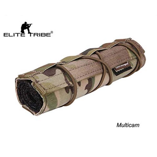 Elite Tribe  1 Elite Tribe Airsoft Tactical Rifle Suppressor Cover 18cm Quick Release Multicam
