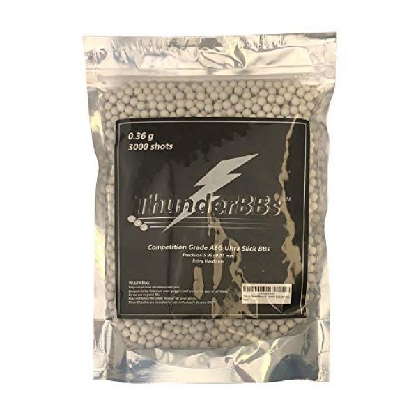 Thunder BBs Airsoft BB 1 TBB0.36W (0.36G), White Color. ThunderBBs Airsoft BBS 0.12, 0.20, 0.25, 0.30, 0.36 Gram, Competition Grade