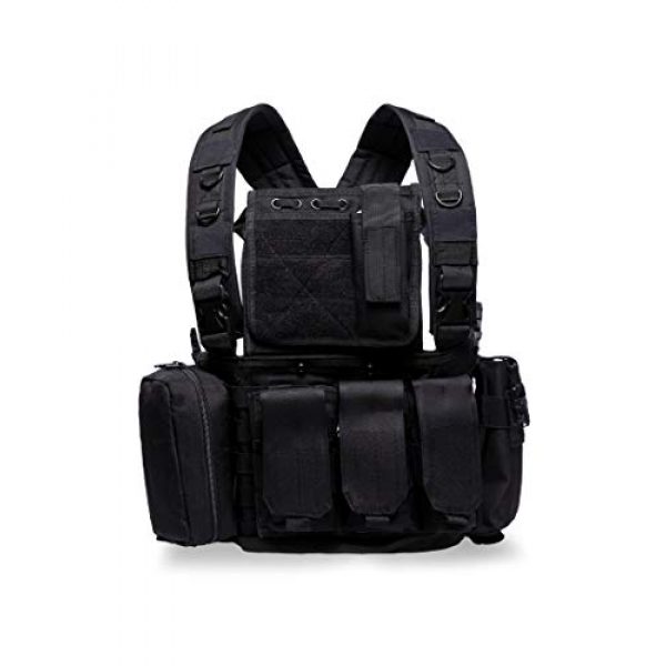 MINGWANG Airsoft Tactical Vest 1 MINGWANG Tactical Vest Outdoor Training Chest Rigs,Airsoft Vest Gear Adjustable Combat Vest