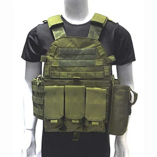 Fouos Airsoft Tactical Vest 5 Fouos Tactical Vest 600D Modoular Protective Durable Waistcoat for Airsoft Wargame Hunting and Outdoor Sports Activities