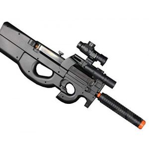 Well Airsoft Rifle 1 Well Airsoft Electric Automatic Rifle D90H Tactical Flashlight - Target [290 FPS] Replica Orange Markings [Hop Up ]