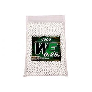 WE Airsoft BB 1 WE Competition Series 6mm Airsoft BBs, 0.25g, 4,000 Rds