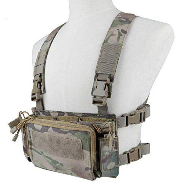 Downhill Airsoft Tactical Vest 2 Camouflage Tactical Vest Airsoft Ammo Box Rig, and Chest Camo Downhill Tactical Vest 5.56 Inch, 0.354InchTactical Vest