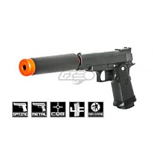 UKARMS Airsoft Pistol 1 UK Arms G10A Mini M1911 Hi Capa 4.3 Metal Spring Airsoft Pistol &ndash; Metal Spring Airsoft Gun for Beginners (Black)