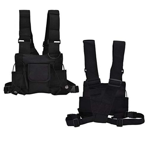 Alomejor Airsoft Tactical Vest 2 Alomejor Airsoft Vest Training Outdoor Vests with Reflective Stripes for Airsoft Paintball Wargame Outdoor Sport