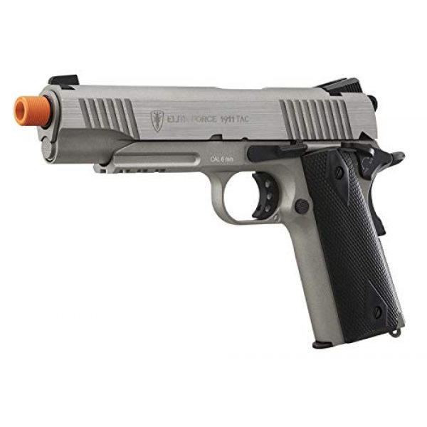 Elite Force Airsoft Pistol 2 Elite Force 1911 Blowback 6mm BB Pistol Airsoft Gun, 1911 TAC, Silver/Black