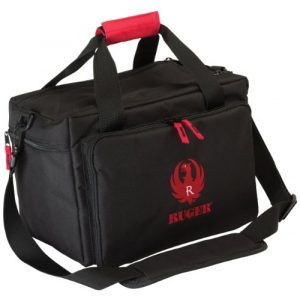 Allen Company Pistol Case 1 Allen Ruger Shooting Range Bag with Pistol Rug, MOLLE Loops & Ammo Carrier