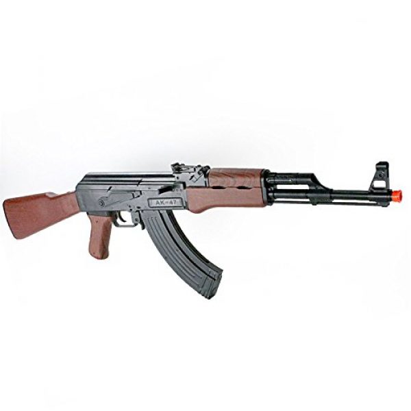 BBTac Airsoft Rifle 3 BBTac Airsoft Spring Rifle A&K Airsoft Gun Full Size Great for Starter Shoot 6mm BBS with Safe Mode, Wood Color