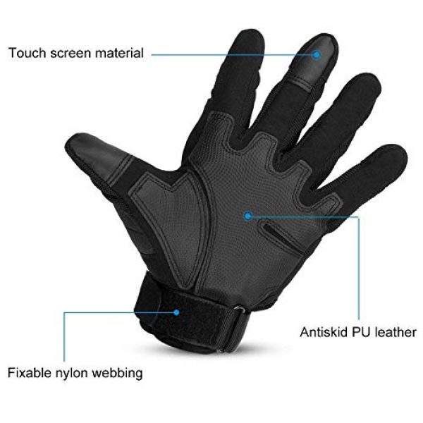 HOMEE  3 HOMEE Tactical Gloves Touch Screen Military Rubber Hard Knuckle Full Finger Gloves Fit for Cycling Airsoft Paintball Motorcycle Hiking Camping