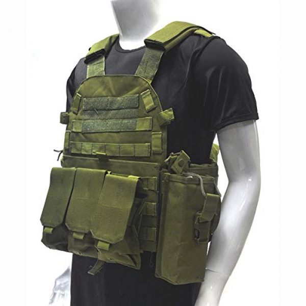 Fouos Airsoft Tactical Vest 2 Fouos Tactical Vest 600D Modoular Protective Durable Waistcoat for Airsoft Wargame Hunting and Outdoor Sports Activities