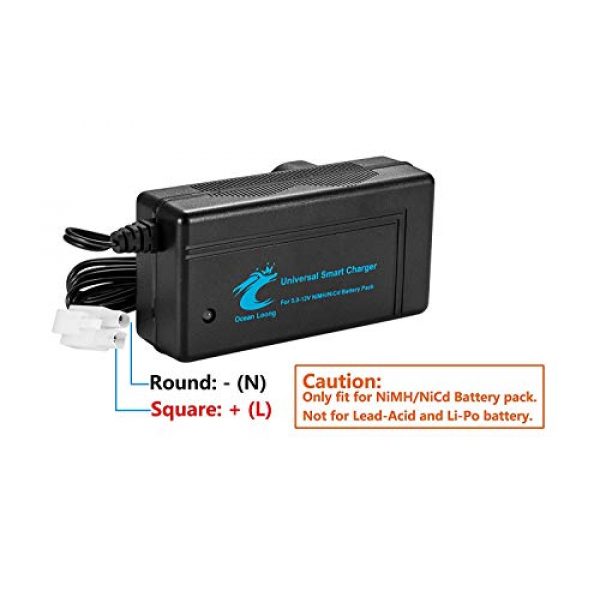 Ocean Loong 3 Ocean Loong NiMH Battery Charger for 7.2.V-10.8V Battery Packs, Fast Charger for RC Car & Airsoft Battery with 2A 30W ouput