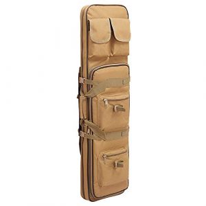 Yamcyh Rifle Case 1 Yamcyh Tactical Rifle Case Rifle Shotgun Soft Case Outdoor Military Rifle Hunting Backpack Airsoft Nylon Square Carry Dual Rifle Bag Gun Protection Case (Khaki,39in)