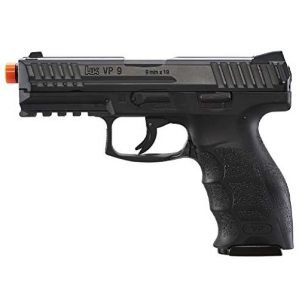 Umarex Airsoft Pistol 3 Umarex H&K VP9 Co2 - BLK Airsoft Pistol with Included 5x12 Gram CO2 Tanks and Wearable4U Pack of 1000 6mm 0.20g BBS Bundle