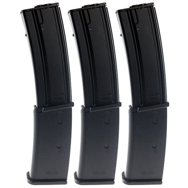 SportPro Airsoft Gun Magazine 1 SportPro Well 145 Round Polymer High Capacity Magazine for AEG MP7 3 Pack Airsoft - Black