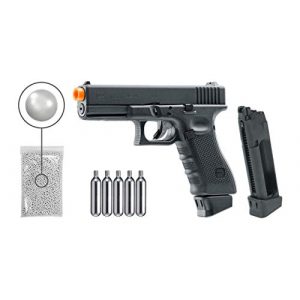 Umarex Airsoft Pistol 1 Wearable4U Umarex Glock G17 Gen4 C02 Blowback - BLK Airsoft Pistol with Included 5x12 Gram CO2 Tanks and Extra Mag Kit Pack of 1000 6mm 0.20g BBS Bundle