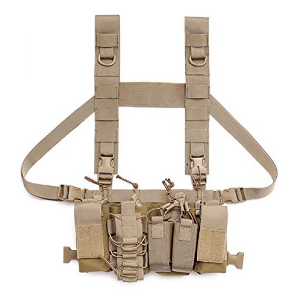 Coherny Airsoft Tactical Vest 3 Coherny Men Women Tactical Chest Rig Bag Radio Harness Chest Front Pack Pouch Holster Military Vest Chest Rig Bag Adjustable Two Way Radio Pocket Waist Pack