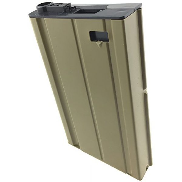 SportPro Airsoft Gun Magazine 5 SportPro 360 Round Metal High Capacity Magazine for AEG Scar-H Airsoft Tan