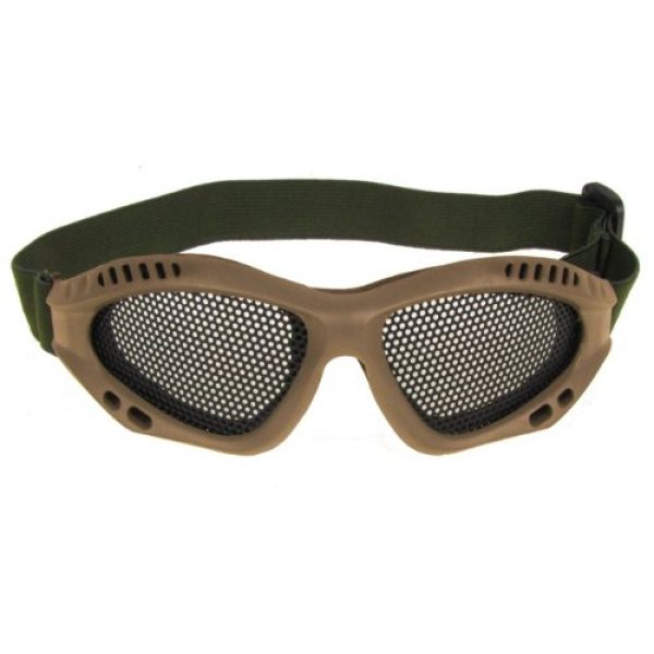 PForce 1 Airsoft Adjustable Mesh Wire Goggles - Tan