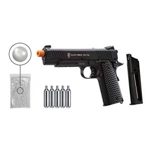 Wearable4U Airsoft Pistol 1 Wearable4U Umarex Elite Force 1911 TAC Gen3 Airsoft Pistol with Included 5x12 Gram CO2 Tanks Pack of 1000 6mm 0.20g BBS Bundle