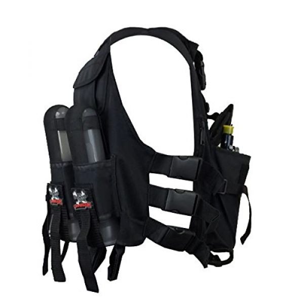 Maddog Airsoft Tactical Vest 4 Maddog Lightweight Tactical Paintball Sport Vest | Holds 4 Pods & Tank Up to 90ci