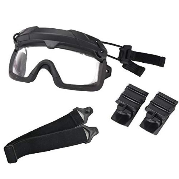 Jadedragon 7 Airsoft Goggles Tactical Safety Goggles Impact Resistance Hunting Eyewear with Dual Mode Wearing methodfor Paintball Riding Shooting Hunting