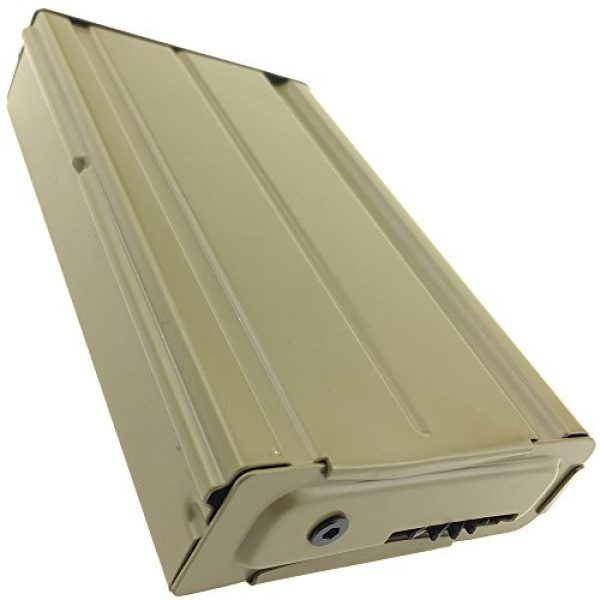 SportPro Airsoft Gun Magazine 7 SportPro 360 Round Metal High Capacity Magazine for AEG Scar-H Airsoft Tan