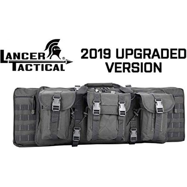 Lancer Tactical Rifle Case 1 Lancer Tactical 48" Double Gun Bag 600D PVC MOLLE Belt Rifle Bag