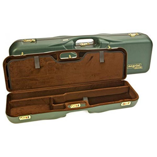 Negrini Cases Airsoft Gun Case 5 Negrini Cases 1646LR-3C/4733 Shotgun Case for O/U ABS/1 Gun/3 Barrels to 34 5/8-Inch/Med-Rib, Green/Brown