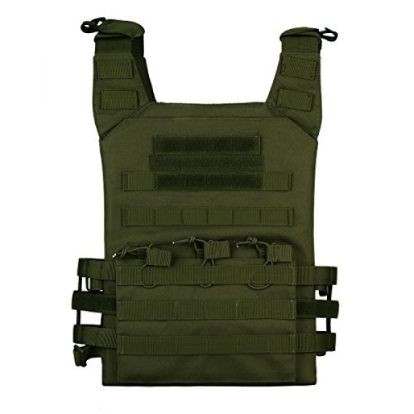 Unistrengh Airsoft Tactical Vest 1 UNISTRENGH Tactical Molle Vests Airsoft Paintball Breathable Adjustable Ultralight Assault Swat Vest with Detachable EVA Protective Safety Guard