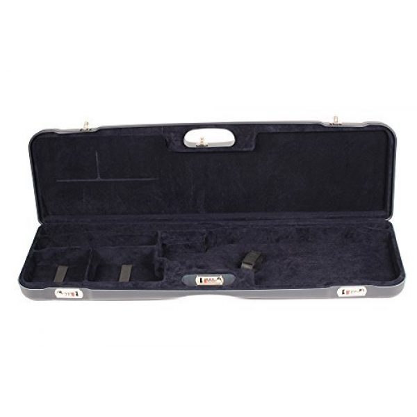 Negrini Cases Airsoft Gun Case 1 Negrini Cases 1657LR/5162 Luxury Shotgun Case for High Rib/1 Gun/1 Barrel up to 36-Inch/ABS/Barrel Vertical with Forend Off, Blue/Blue