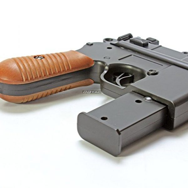 BBTac Airsoft Pistol 4 BBTac BT-712 World War II 165 FPS C96 Metal Zinc Alloy Airsoft Pistol with Magazine
