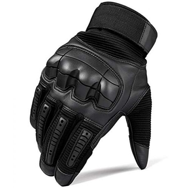 SHAWINGO  2 SHAWINGO Touch Screen Tactical Army Military Rubber Hard Knuckle Gloves for Motorcycle Cycling Hunting Airsoft Paintball Shooting