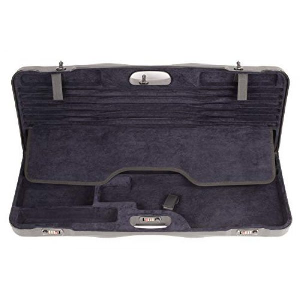 Negrini Cases Airsoft Gun Case 3 Negrini Cases 1652LR-TS/5040 Shotgun Case for O/U ABS/1 Gun/1 Barrel up to 33 1/2-Inch with 3 Tube Set, Black/Blue