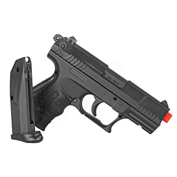 BBTac Airsoft Pistol 5 BBTac Airsoft Pistol - Metal Slide Airsoft Gun Spring Powered 240 FPS, Metal Alloy Construction (Black)