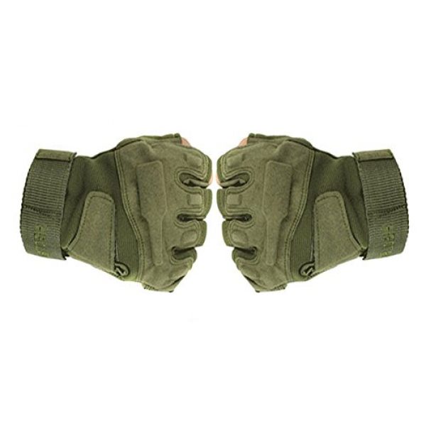 Eforcase  2 Eforcase Outdoor Sports Military Half-finger Fingerless Tactical Airsoft Hunting Riding Cycling Gloves Black Green Camel Available (Army Green, Size M)