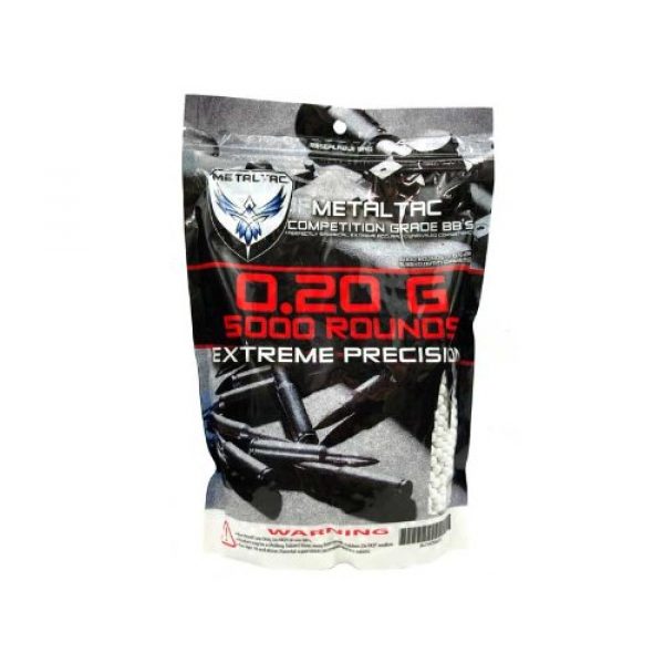 MetalTac Airsoft BB 2 MetalTac Airsoft BBS .20g 10,000 Rounds 6mm for Airsoft Guns AEG Perfect Grade Percision Accurate Seamless BB Pellets