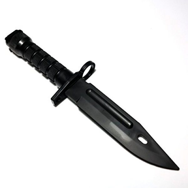 Airsoft Storm  3 AEG Airsoft Wargame Tactical Gear M9 Style Rubber Plastic Blade Bayonet with Sheath Black Dummy Model Kit