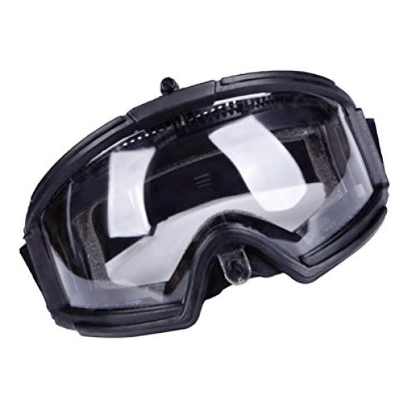 BESPORTBLE 7 BESPORTBLE Safety Goggle Glasses CS Game Protective Glasses Outdoor Sports Ski Riding Eyewear Eye Protection Goggles for Airsoft Paintball (Black Style)