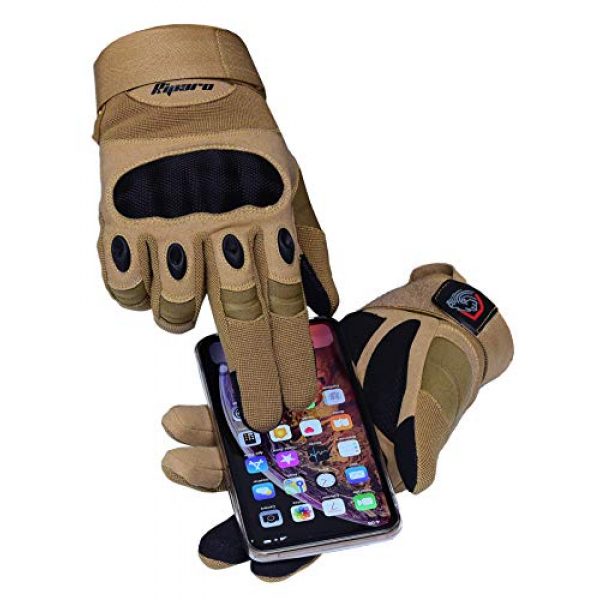 Riparo  2 Riparo Tactical Touchscreen Gloves Military Shooting Hunting Rubber Outdoor Gloves (X-Large, Sand)