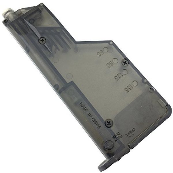 SportPro Airsoft Gun Magazine 5 SportPro Fidragon 155 Round BB Speedloader Magazine Loader for AEG GBB 2 Pack Airsoft - Transparent